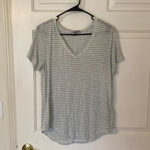 Liverpool green and white striped tee shirt